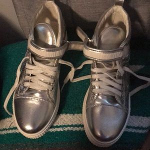 Silver sneakers